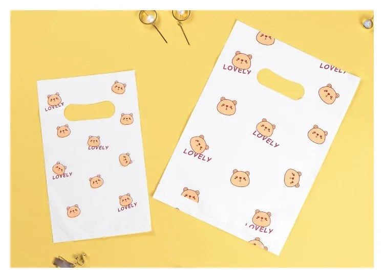 25pcs/lot Small Plastic Bag for Jewelry/Earrings/Scarf/Socks Little Daisy Wedding Gift Bags Mini Packaging Bags for Business