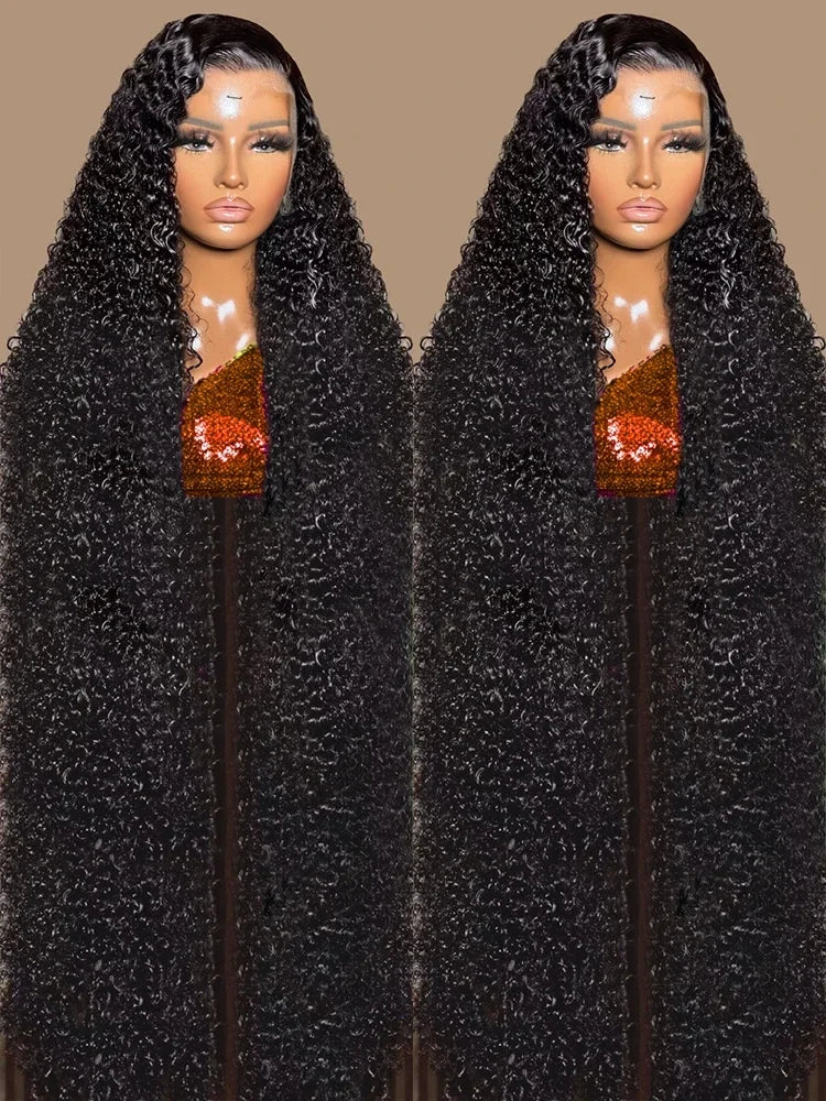 40 Inch Water Wave HD Lace Front Wig - Deep Wave Human Hair