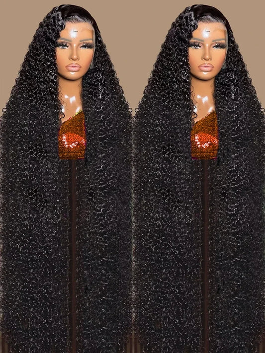 40 Inch Water Wave HD Lace Front Wig - Deep Wave Human Hair