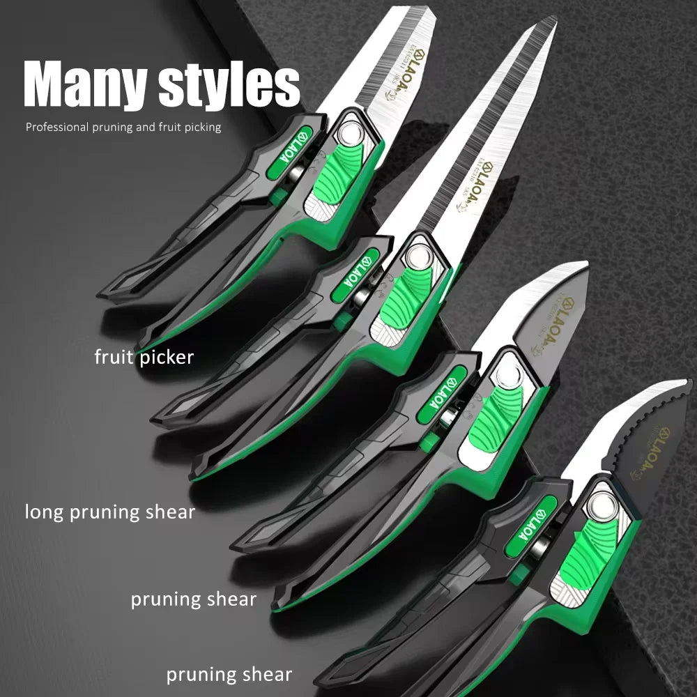 LAOA SK5 Garden Pruning Scissors – Hardened Blade Shears for Fruit, Flowers & Branches