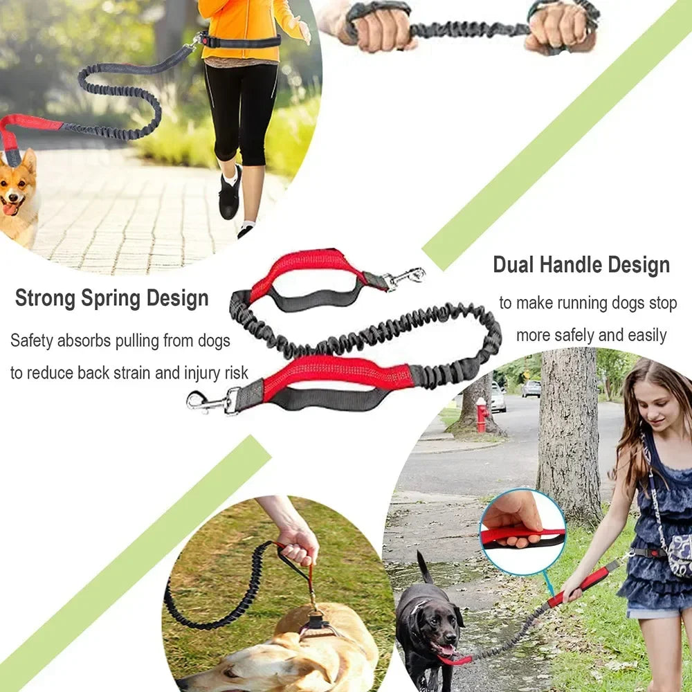Hands-Free Retractable Dog Leash with Waist Belt – photo 2
