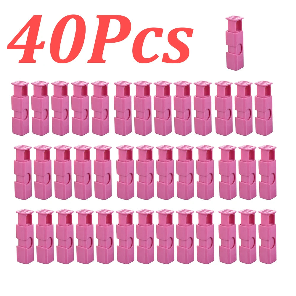 1-60Pcs Food Sealing Clips Squeeze Bread Bag Plastic Bag Sealing Clips Snack Bag Moisture-proof Fresh-keeping Clips Reusable