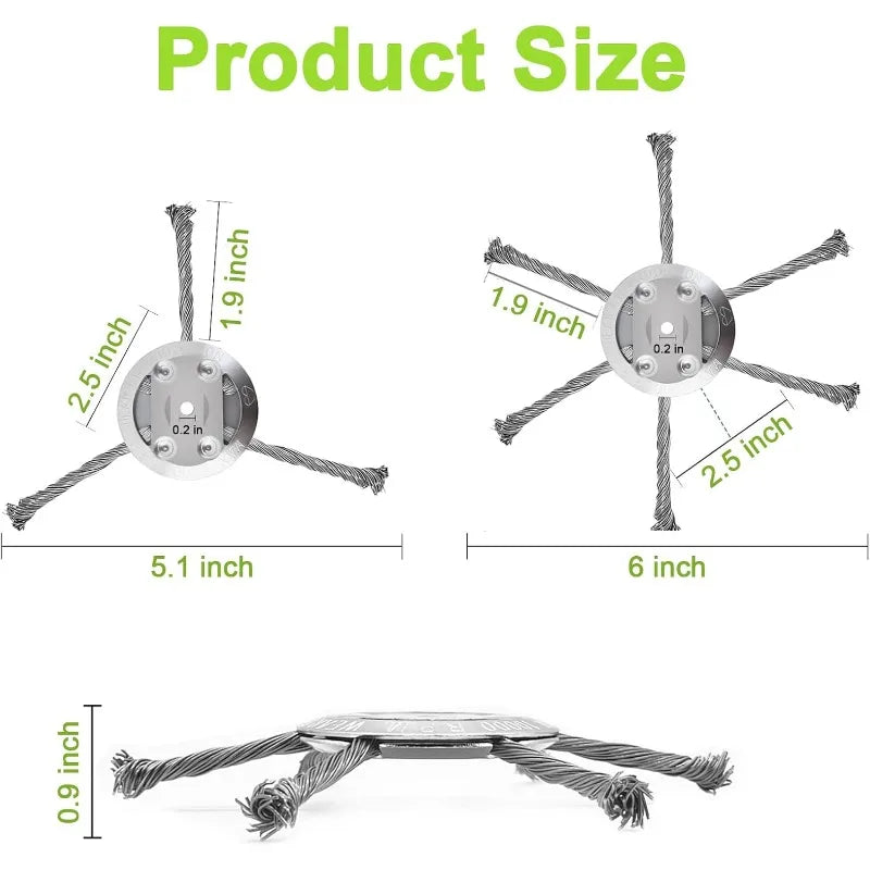 Steel Wire Weeding Wheel Dust Removal and Weeding Board Swing Metal Blade Universal Weed Brush Cutting Machine Head Knife Tool