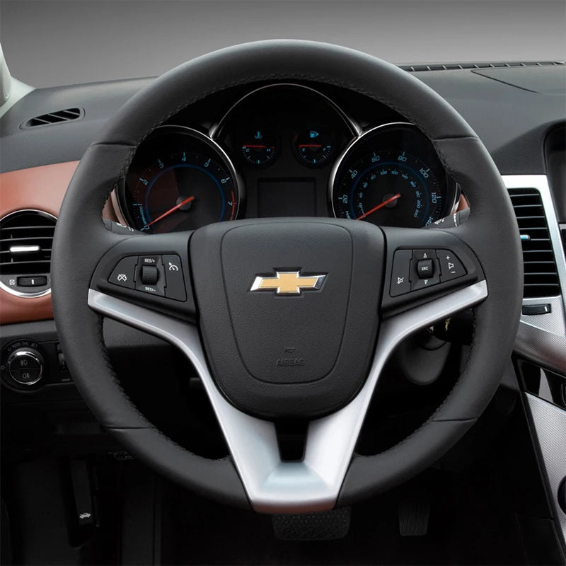 Nappa Leather Customized Car Steering Wheel Cover For Chevrolet Cruze Hatchback Sedan 2009-2014 Aveo 2011-2014 Orlando 2010-2015