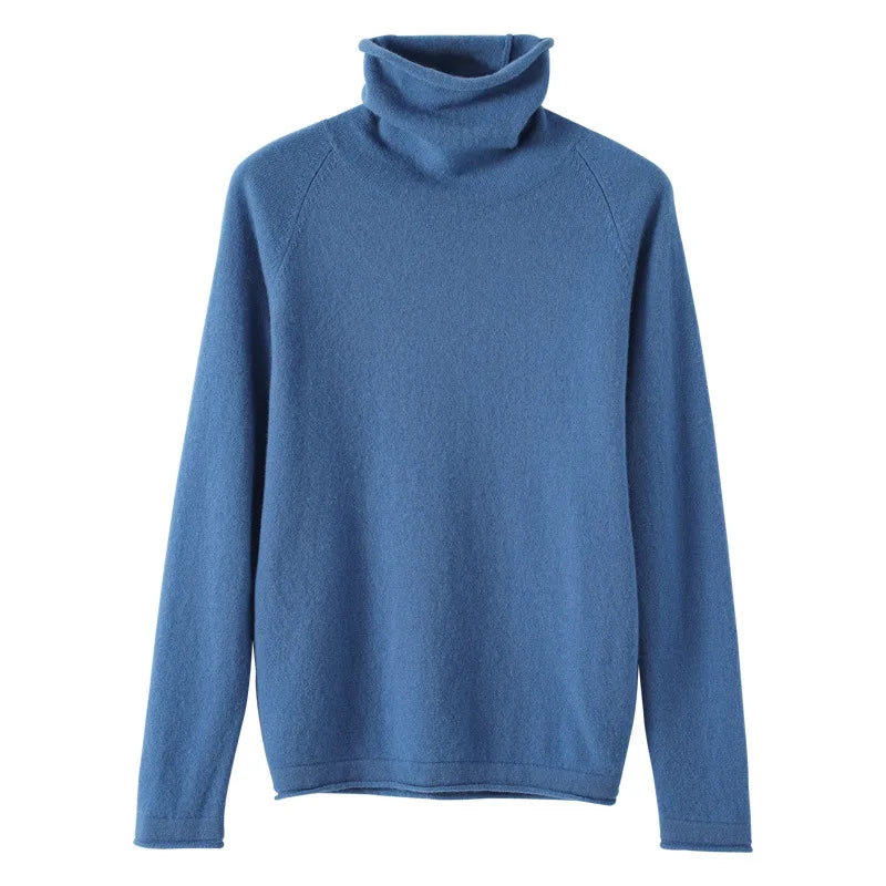 Women's Slim Turtleneck Knit Pullover - Soft Solid Bottoming Sweater - photo 5