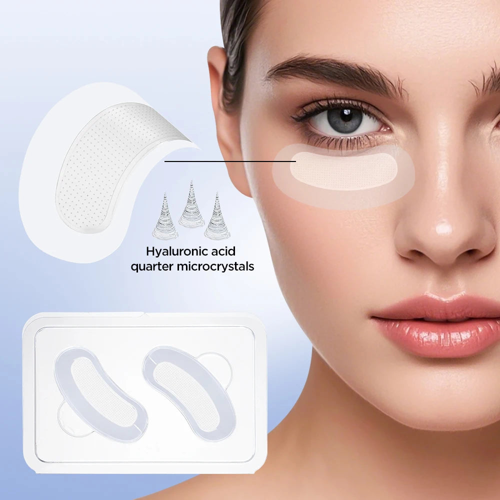 Ms.Dear Microneedle Eye Patches – Korean Hyaluronic Acid & Peptide Under-Eye Mask | Anti-Wrinkle, Dark Circles & Moisturizing | 1–10 Pairs