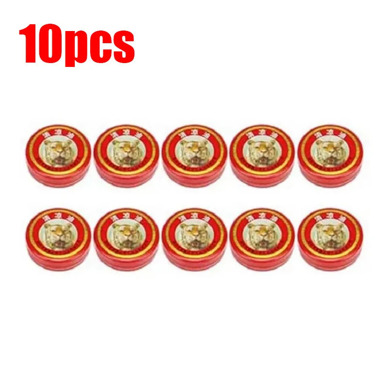 10/40/60pcs Natural Tiger Balm Essential Oil Mosquito Elimination Headache Cold Dizziness Solid Balm Ointment Fragrance Unisex