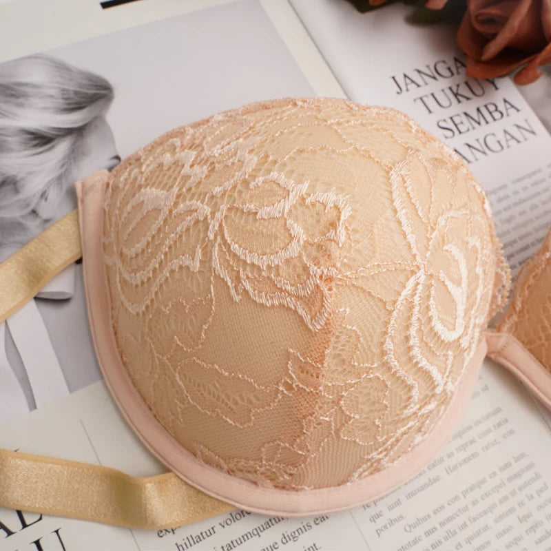Gather the support with underwired women's underwear transparent shoulder strap bandeau removable shoulder strap bra