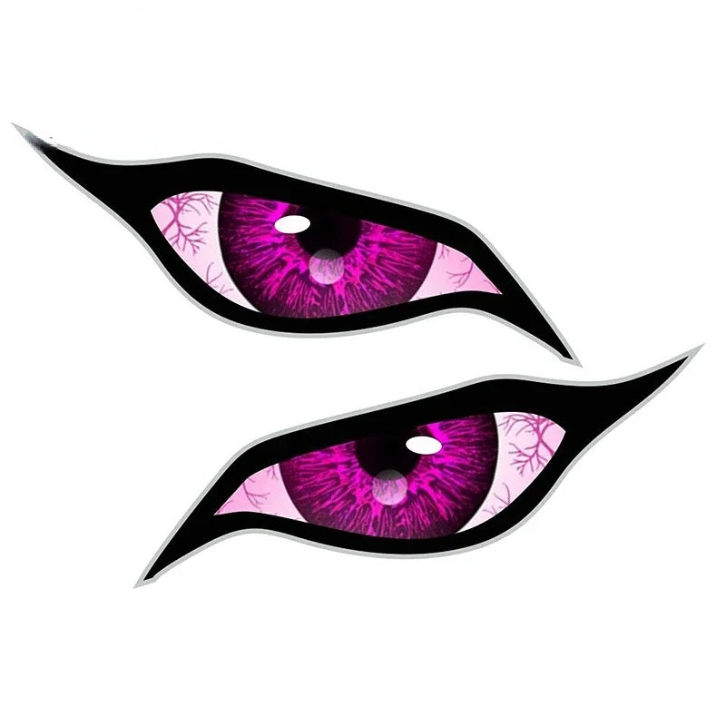 Car Stickers for Evil Yellow Eyes RV Motorcycle Occlusion Scratch Waterproof Windshield VAN Anime Decal VINYL STICKER Products