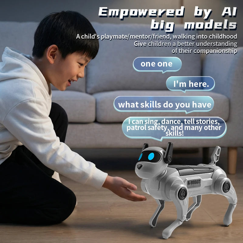 DIY Electronic Dog Assembly Intelligent Robot Dog Children's Educational Toys Voice Control Simulated Pet Puppy Toy Kids Gifts