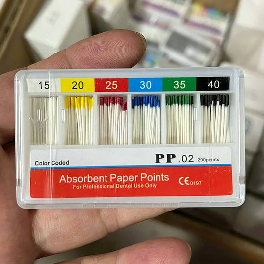 Dental 02 Absorbent Paper Points Root Cancel Endodontics Cotton Fiber Tips Dentist Product Mixed Sizes