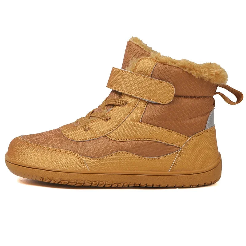 Kids Wide Toe Snow Boots - Fur Lined Barefoot-Style Winter Shoes - photo 11