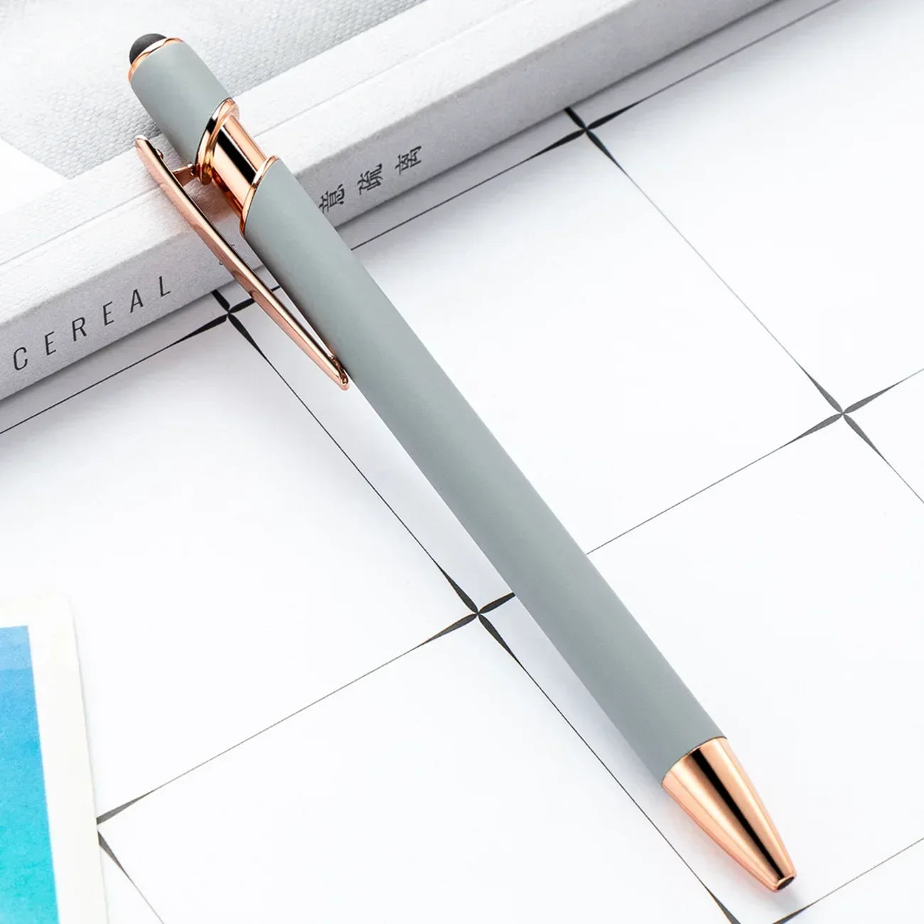 20-200 Pcs Custom Logo Metal Ballpoint Pen Text Engraving Touch Screen Advertising Pen Office School Private Customization Gift