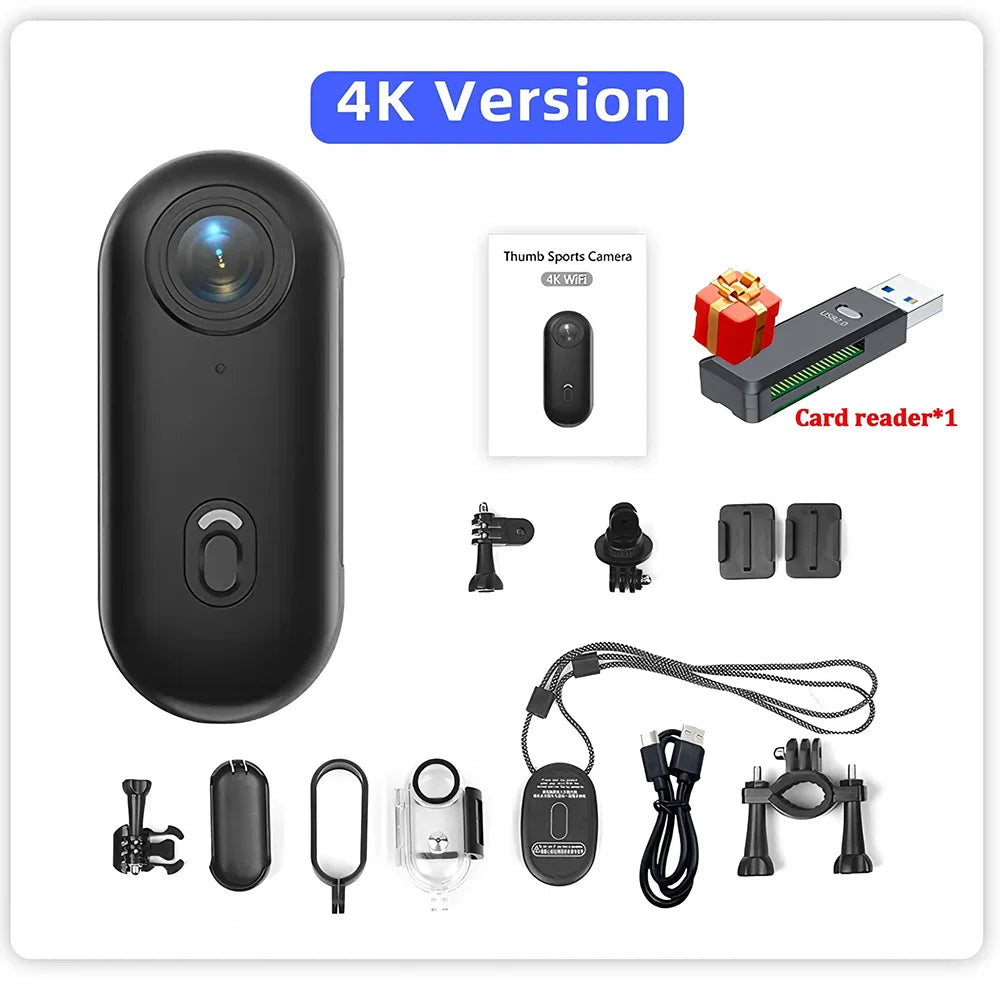 Mini 4K Pocket Body Cam — Magnetic Waterproof POV Vlog Camera