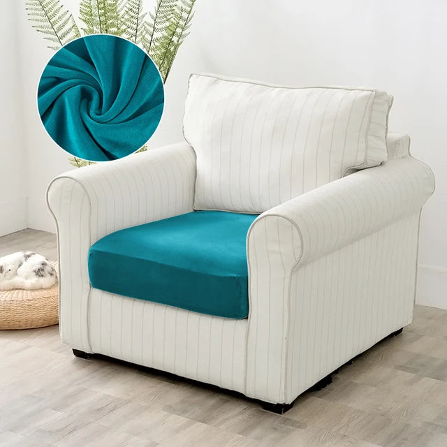Velvet Sofa Covers for Living Room Elastic Plush Sofa Seat Cushion Cover Soft Couch Slipcover Furniture Protector for Home