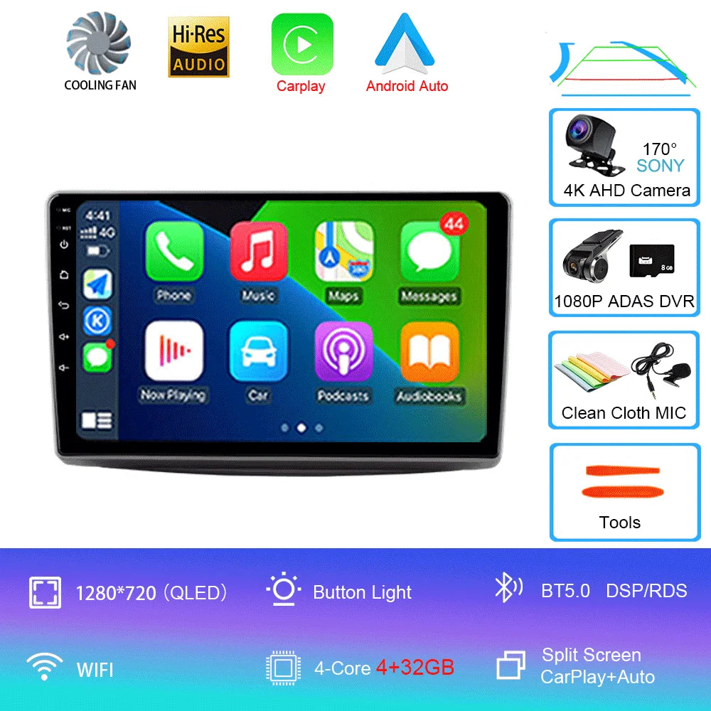 Car Radio For Alfa Romeo MiTo 2008 - 2016 Multimedia Video Player Wireless Carplay And Wireless Android Auto Portable Universal