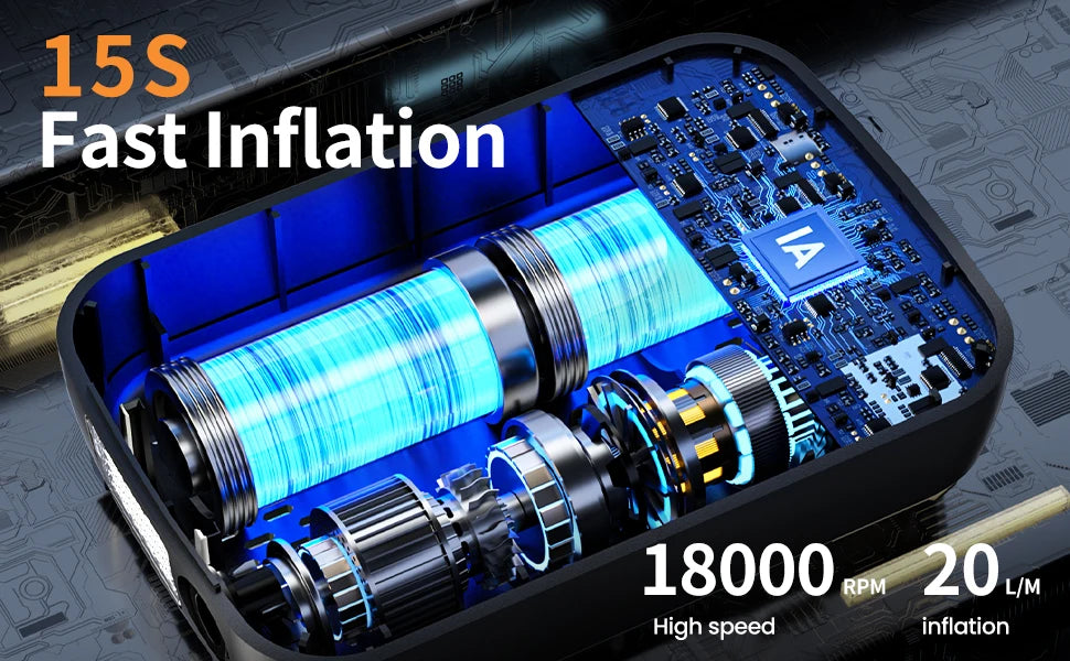 YIJU Car Air Pump Electric Portable Tire Inflator Intelligent Digital Tire Inflator For Car Motorcycle Bicycle Air Compressor