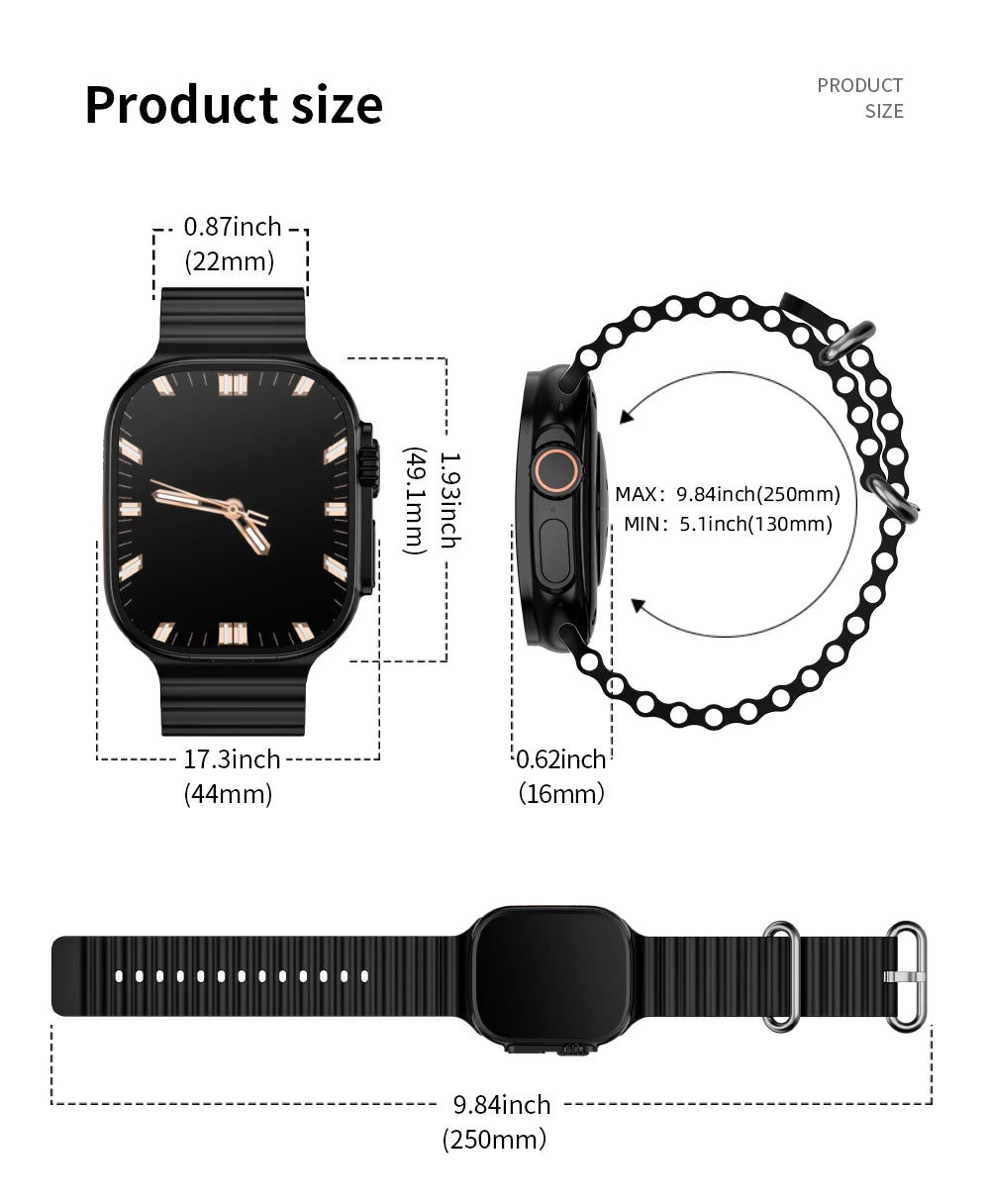 JC02 Pro 5G Smartwatch 2.29inch Amoled Curved Display S10 Ultra Smart Watch With Rotary Camera GPS WIFI NFC Compass Video Call