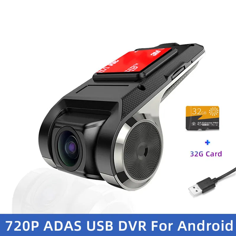 JUNDOF ADAS Car DVR For Car DVD Android Player Navigation Dashcam DVRs Video HD 720P USB TF Card 32G /64G Dash Cam Auto Recorder