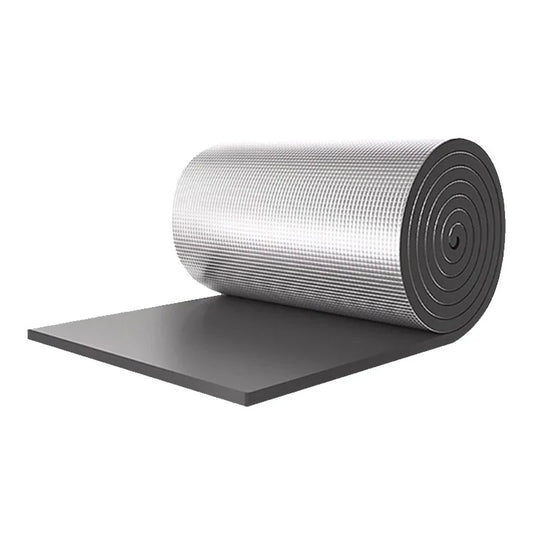 Self-Adhesive Aluminum Foil Insulation Roll Heatproof Soundproof and Noise Reduction for Car RV Foam Floor Roof Pipe Insulation