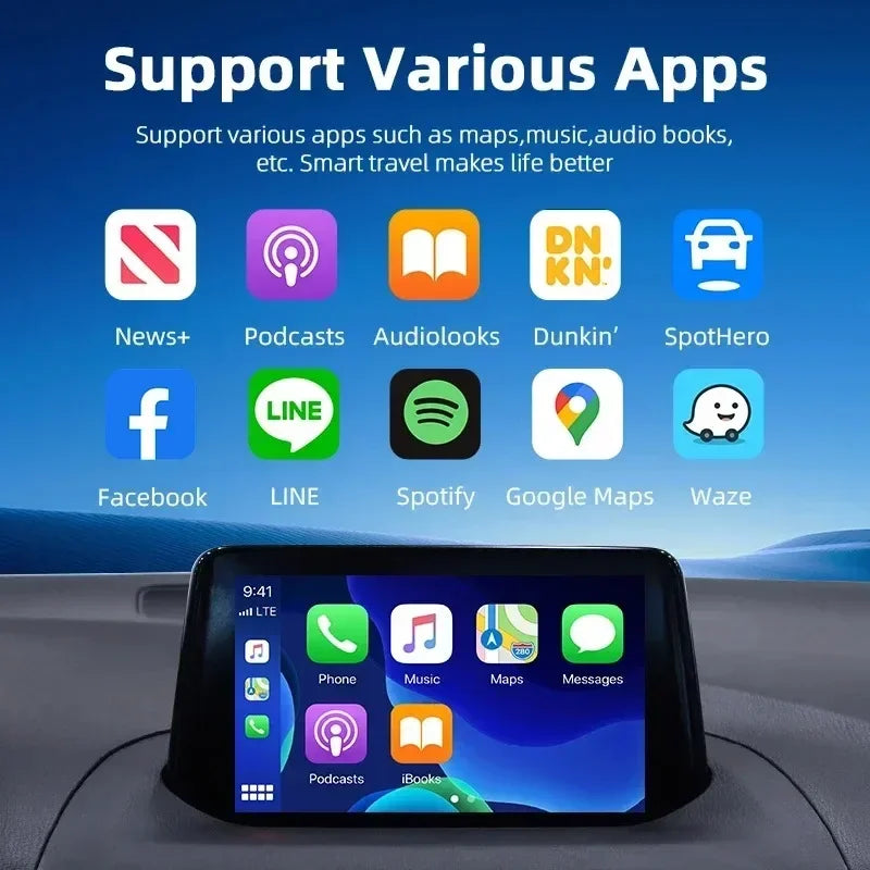 2-in-1 Wireless CarPlay & Android Auto Adapter — Smart WiFi Dongle for iPhone & Android