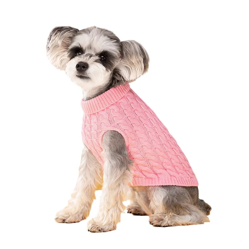 Turtleneck Knit Dog Sweater Vest - Winter Clothes for Small Dogs and Cats - photo 8