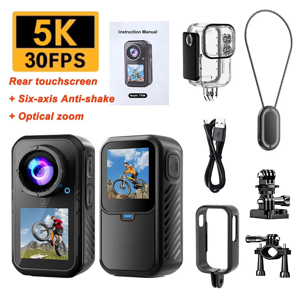5K Thumb Action Camera — 6-Axis Stabilised Magnetic Body Cam