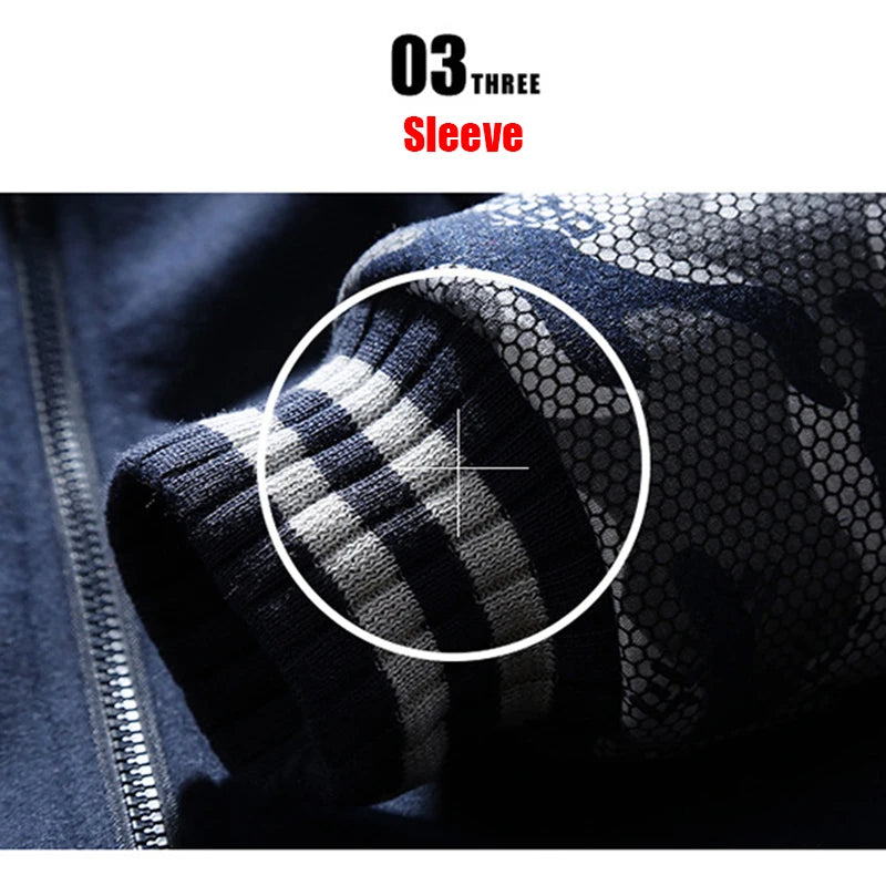 Men's Camo Fleece-Lined Hooded Jacket
