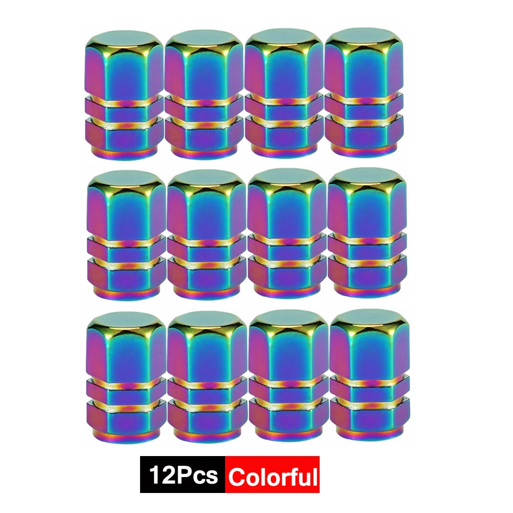 DSYCAR 12Pcs Universal Car Moto Bike Tire Wheel Valve Cap Cover Car Styling for Fiat Audi Ford Bmw Toyota VW Lada Opel Kia
