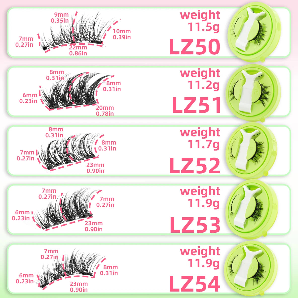 3D Magnetic Eyelashes with Tweezer – Reusable No-Glue False Lashes