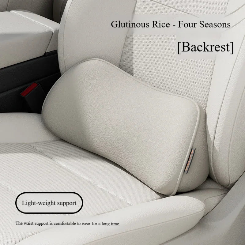 Car Seat Memory Foam Lumbar Support Pillow – Breathable Back Protector for Car & Office Chair