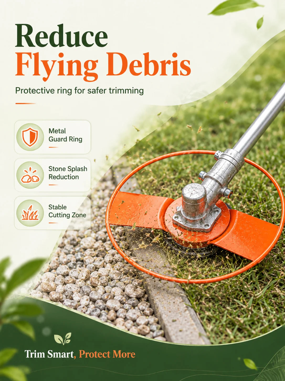 Grass Trimmer Cover, Seedling Protection Lid, Lawn Mower Blade Protector for Garden Orchard Edge Cutting Tool Accessories