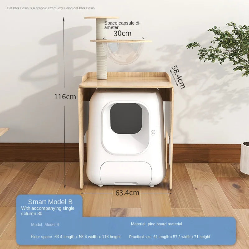 Wooden Cat Wall Shelf System with Hammock Bed - Big Cats – photo 10