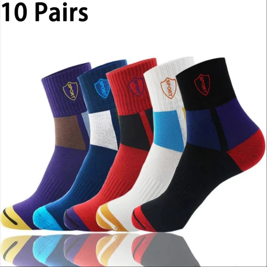 Men's Cotton Blend Crew Socks, 5 Pairs