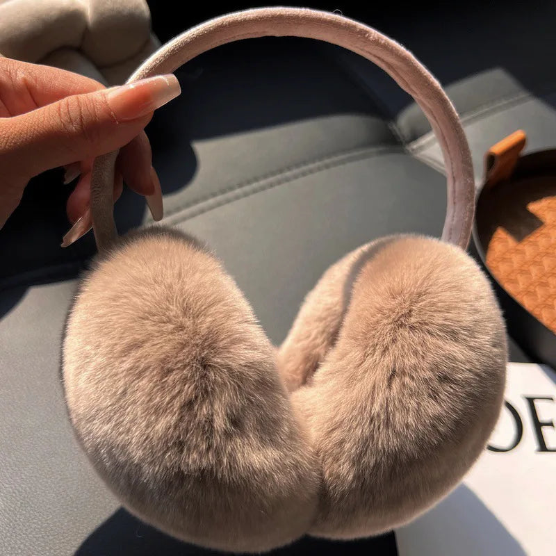 Plush Earmuffs for Women, Winter Warm Faux Fur Ear Warmers, Fashionable Ear Muffs for Cold Weather, Outdoor Skiing & Daily Wear,