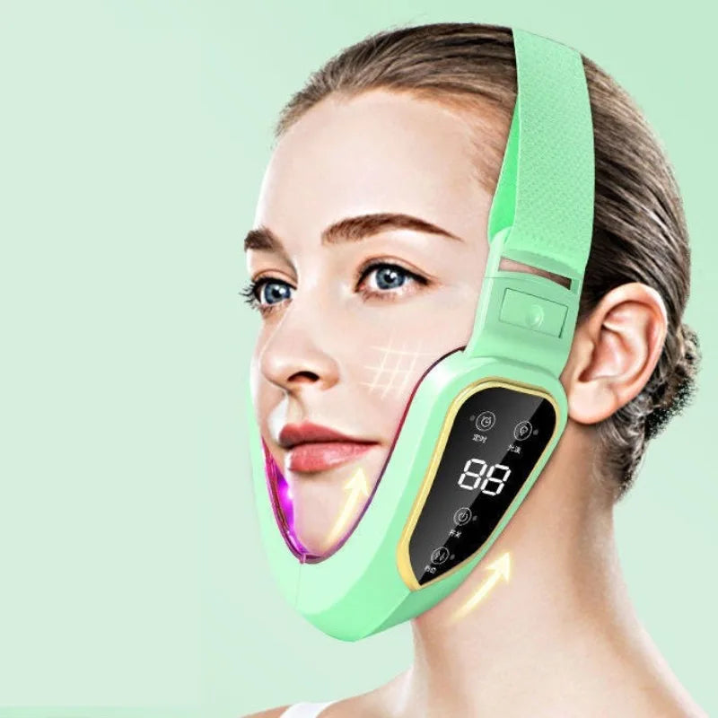 Facial Lifting V Face Massager Red Light Therapy Micro Vibration Slimming Device Double Chin Nasolabial Folds Massager Facial