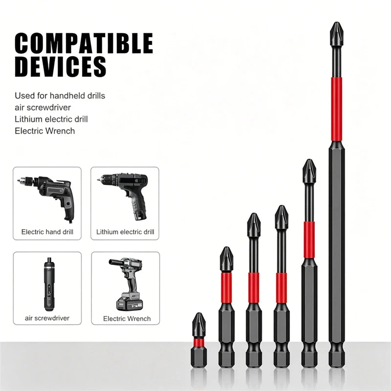 20pcs Magnetic Screwdriver Bit Set PH2 Phillips 25mm Anti-slip Shockproof Alloy Steel Impact Drill Bits for Outdoor Decoration