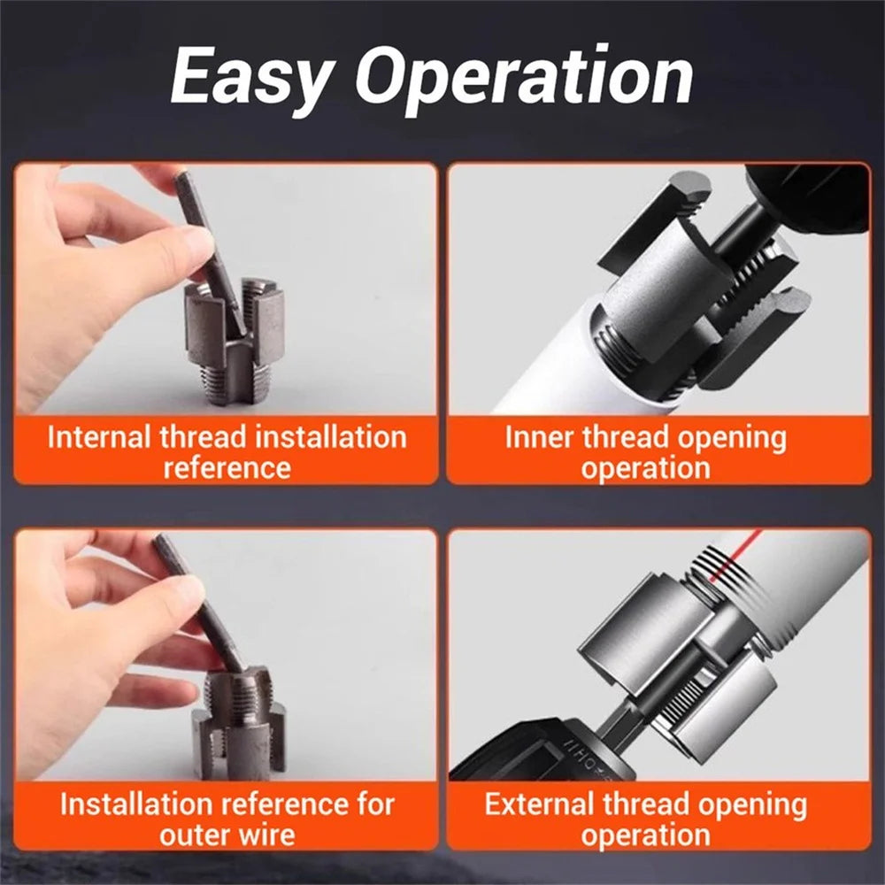 PPR Pipe Threading Tools 1/2" and 3/4" Internal and External Tap and Die Thread Cutter with Extension