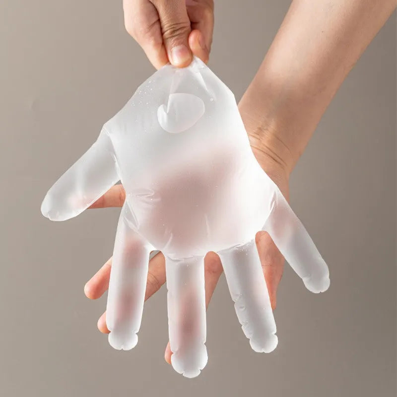 Disposable PE Gloves 200 Pcs Plastic Polyethylene Gloves for Food Handling Cleaning Protection