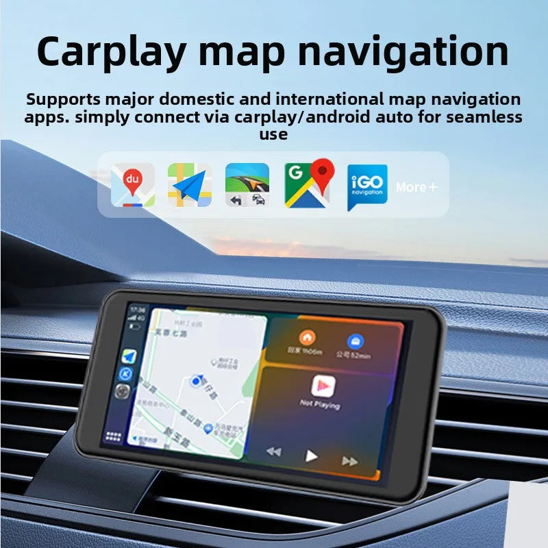 2CH Wireless Carplay Android Auto Waterproof 6.5 Inch Touch Vehicle Display Wi-Fi Bluetooth Smart Screen Car Navigation Device
