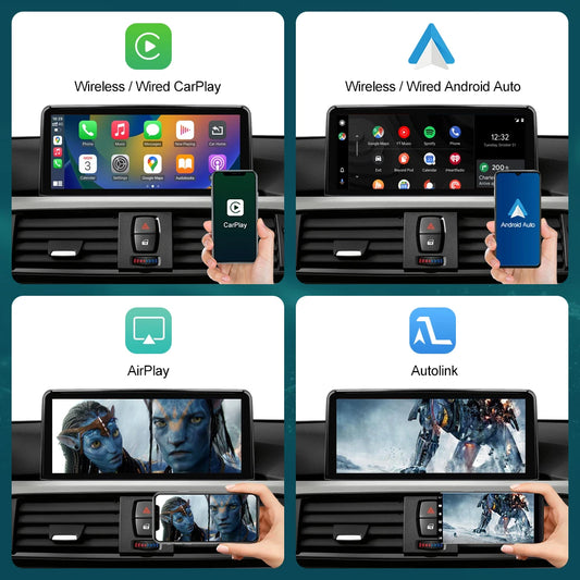 Wireless CarPlay Android Auto for BMW 1-4 Series 10.25/12.3"