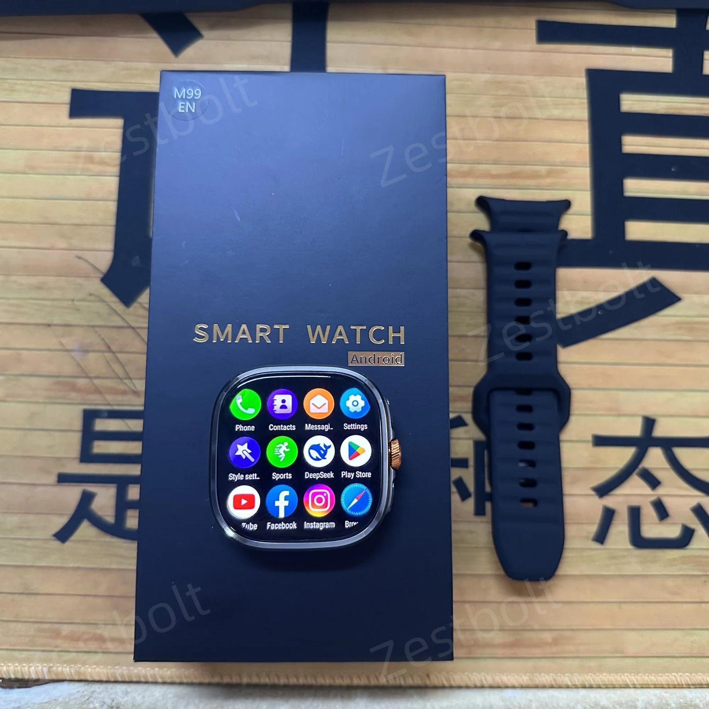 32+1024GB M99 Smartwatch with 2.4 Inch AMOLED Screen 4G/5G SIM Card Slot GPS WiFi 190° Rotating Camera Android 10.0 Gaming Watch