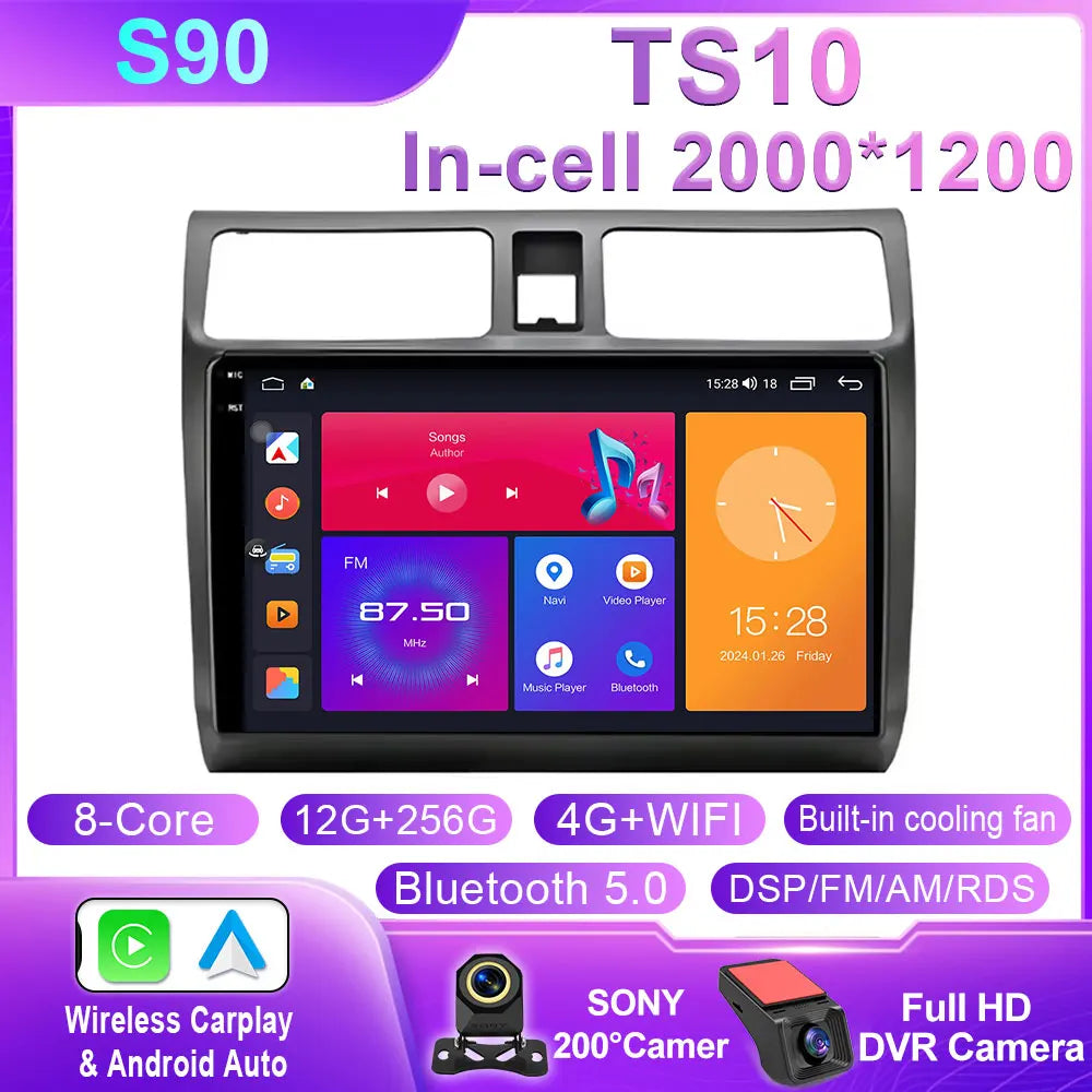 Android 16 Car Radio For Suzuki Swift 2003 - 2006 2007 2008 2009 2010 Multimedia Player Stereo Carplay AUTO Head Unit WIFI 4G BT