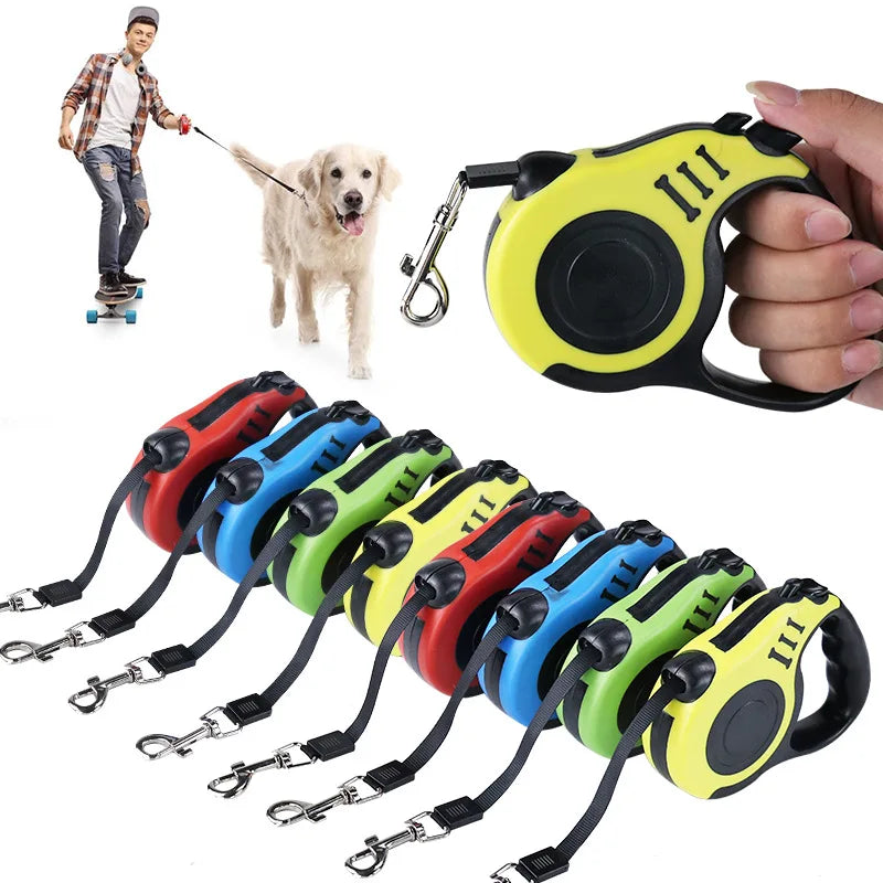 3 or 5 Meter Retractable Leash - Small, Medium & Large Dogs – photo 2