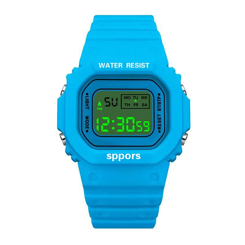 YIKAZE Square Digital Watch – LED Sports Watch for Men, Women & Kids