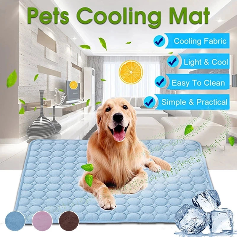 Washable Summer Cooling Mat for Dogs - Breathable Pad