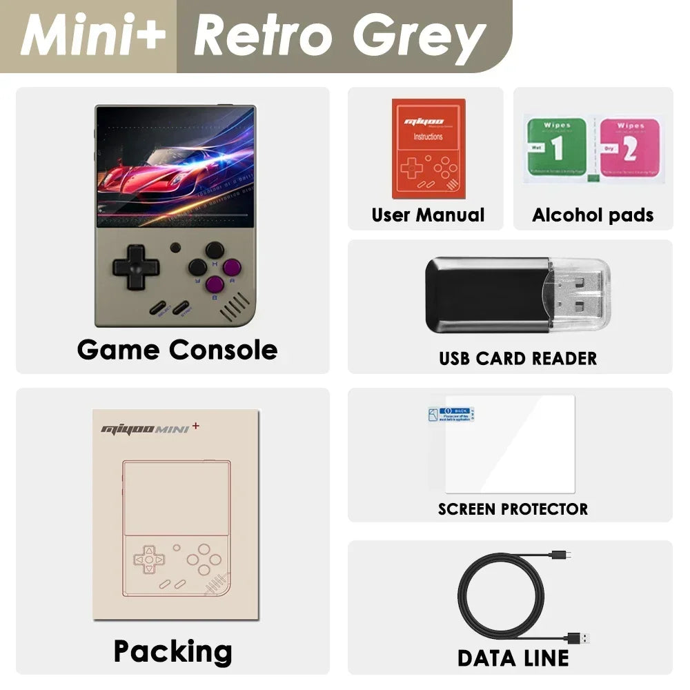 MIYOO Mini Plus Mini+ Portable Retro Handheld Game Console 3.5-inch IPS Screen childhood Classic Nostalgic Gaming Emulator