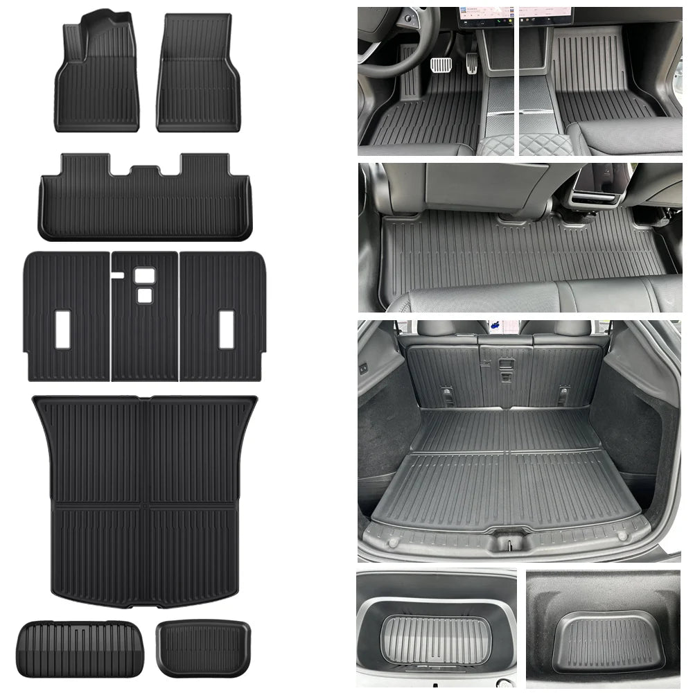 for Tesla Model Y Juniper 2026 2026 Car Floor Mats Cargo Liner Trunk Mats Backrest Kick Pads Protection Car Interior Accessories