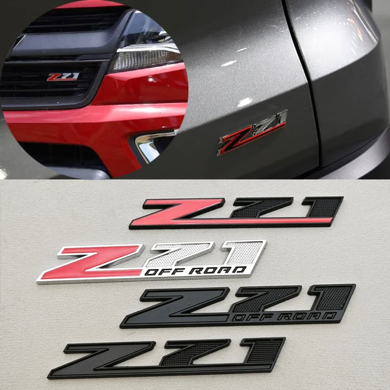 3D Metal Logo Z71 Emblem Car Front Grille Badge Trunk Sticker For Chevrolet Tahoe Colorado Cheyenne Chevy Silverado Accessories