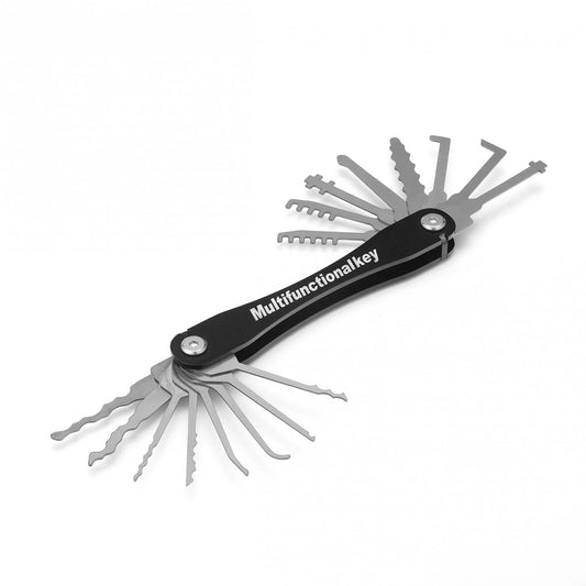 16Pcs Dual Head Compact Unlocking Set, Multifunctional Door Opening Key, Mini Hook and Hook Disassembly Kit